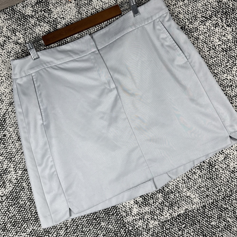 Izod Golf Skort Womens 14 Polyester Gray Lightweight Golf Tennis